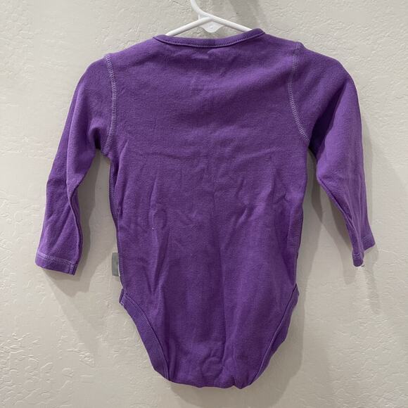 Frugi Purple Long Sleeve Onesie - Picture 5 of 6